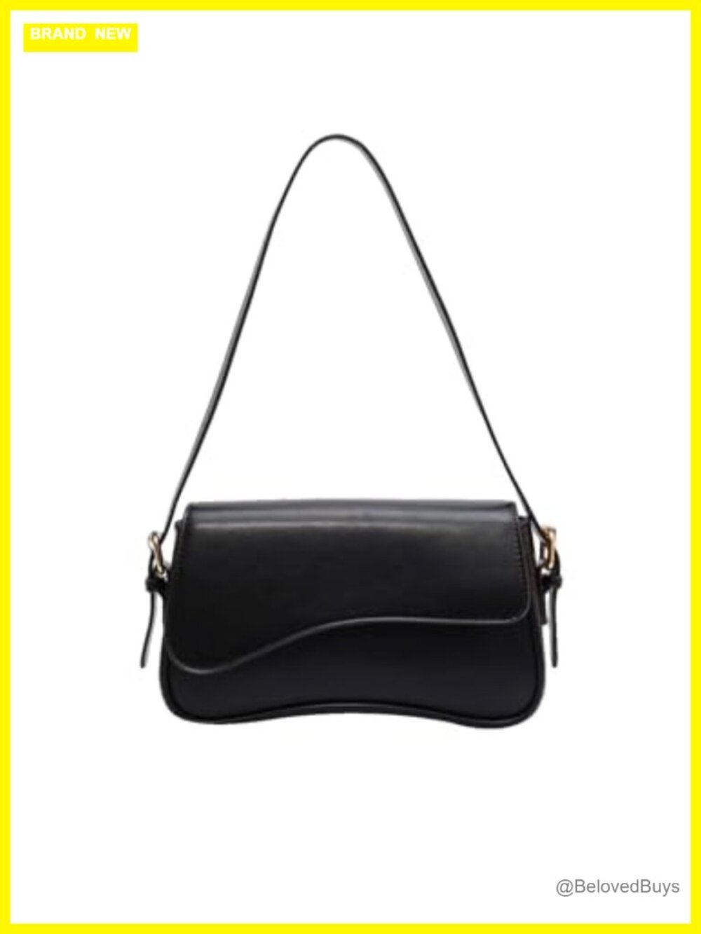 Faux Leather Hobo Shoulder Bag Y2K Saddle Crossbody Purse Flap Clutch
